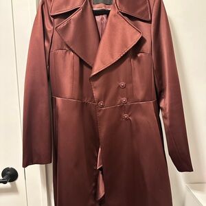 Tahari Women's Deep Burgundy Trench Coat